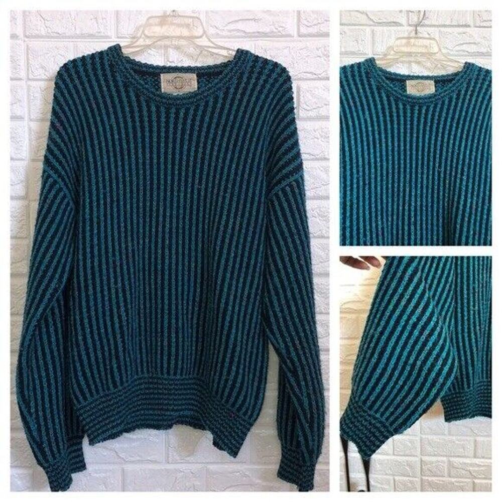 Oversized Dad Sweater teal Northwest Territory men’s Size L Large‎ Pullover